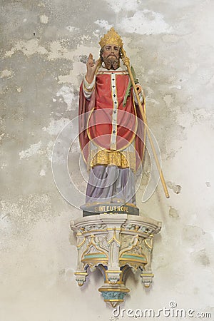 Eutropius of Saintes in church Stock Photo