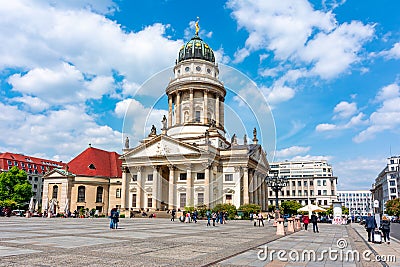 French Church FranzÃ¶sischer Dom on Gendarmenmarkt square, Berlin, Germany Stock Photo