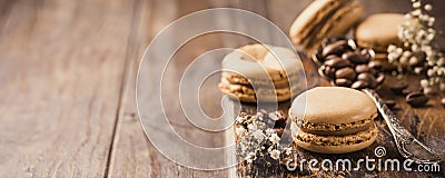 French coffee macarons Stock Photo