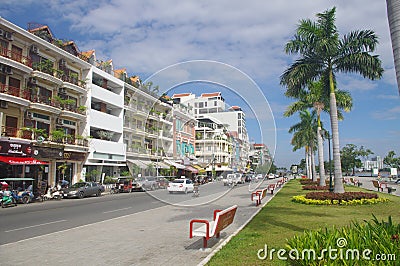 French colonial buildings Editorial Stock Photo