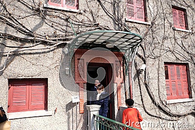 French Concession Area, Residence of Zhou Enlai in Shanghai Editorial Stock Photo