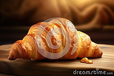 French Croissant, bakery. Butter Croissant. Delicious Stock Photo