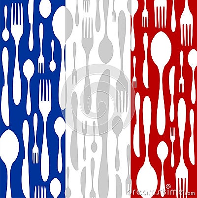 French Cuisine Vector Illustration