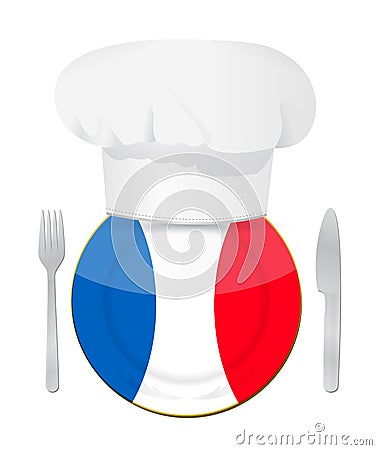 French cuisine concept illustration Cartoon Illustration