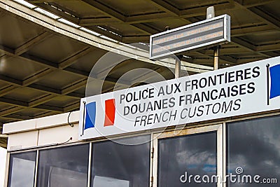 French customs border control Stock Photo