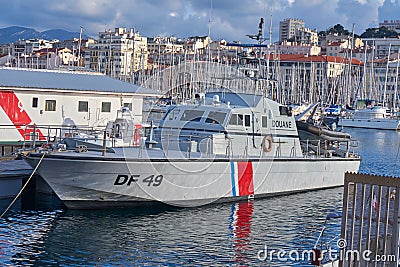 French Customs High Speed Boat Editorial Stock Photo