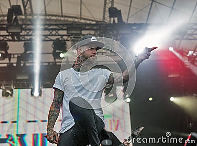 Betraying the Martyrs live at Atlas Weekend Festival. Kiev, Ukraine. Editorial Stock Photo
