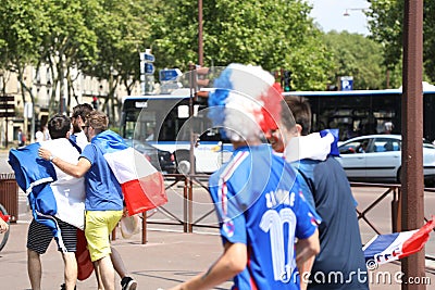French football fan july 15th final Editorial Stock Photo