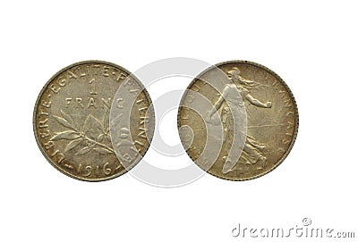 French franc 1916 Stock Photo