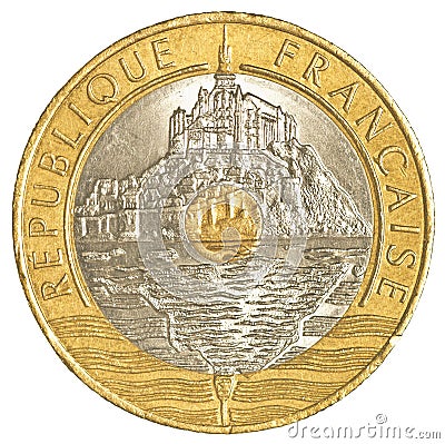 20 french franc coin Stock Photo