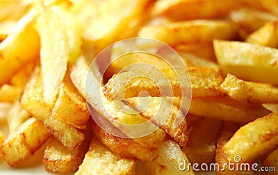 French fries background Stock Photo