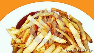 French fries, chips collateral fat highest calorie and sodium, f Stock Photo