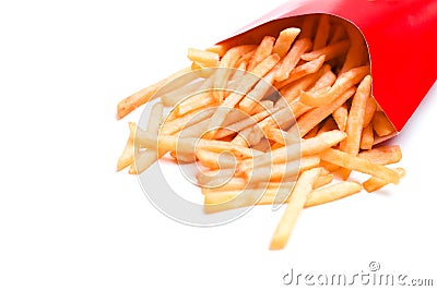 French Fries Isolated Stock Photo
