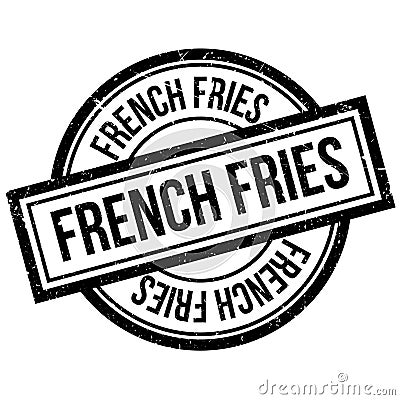 French fries rubber stamp Vector Illustration