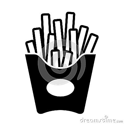 French fries vector icon Vector Illustration