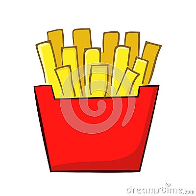 French Fries Vector Illustration