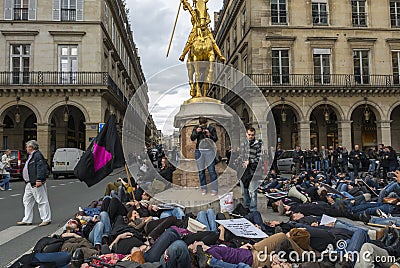 French Gay Anti-AIDS, Act Up-Paris, Editorial Stock Photo