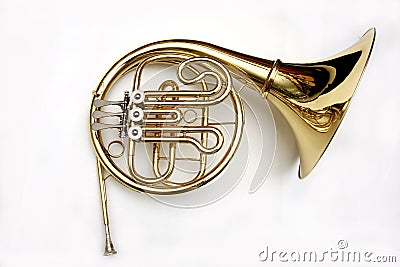 French Horn Stock Photo
