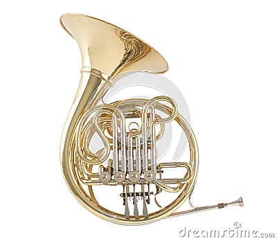 French horn Stock Photo