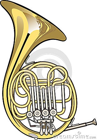 French horn Cartoon Illustration