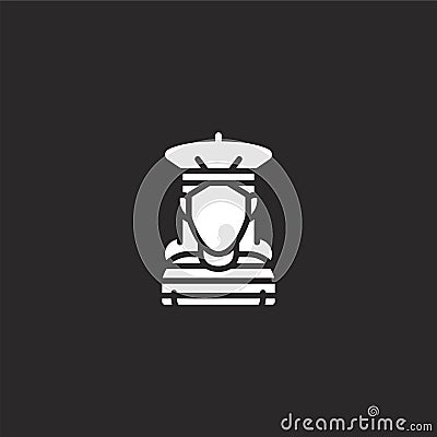 french icon. Filled french icon for website design and mobile, app development. french icon from filled stereotypes collection Vector Illustration