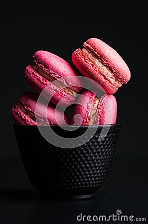 French macarons cake Colorful appearance Stock Photo