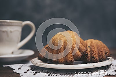 French madeleines with beurre noisette. Stock Photo