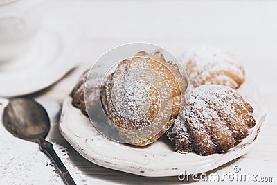 French madeleines with beurre noisette Stock Photo