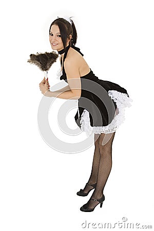 French Maid Stock Photo