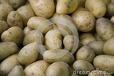 French market potatoes Stock Photo