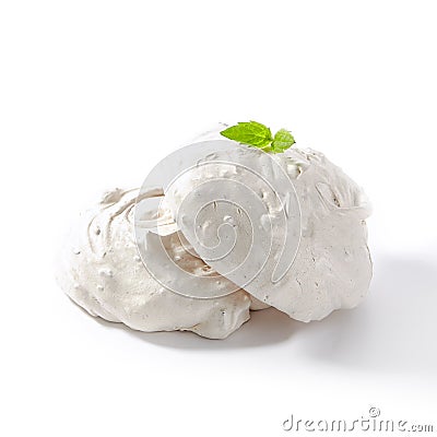 French Meringue Cookies Made from Whipped Egg Whites Stock Photo