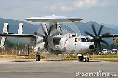 French Navy E-2 Hawkeye Editorial Stock Photo