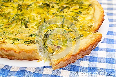 French onion quiche Stock Photo