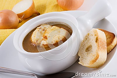 French Onion Soup Stock Photo