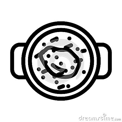 french onion soup cuisine line icon vector illustration Vector Illustration