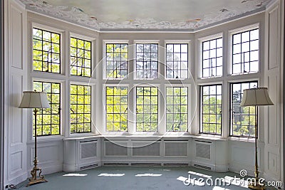 French Pane Window Interior Stock Photo