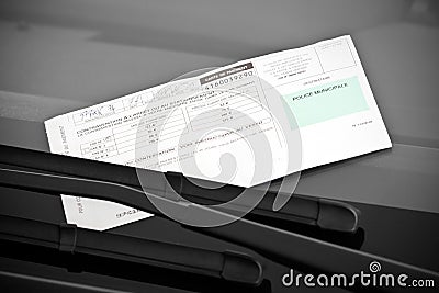 French parking ticket Stock Photo