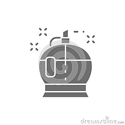 French perfumery, eau de toilette grey icon. Vector Illustration