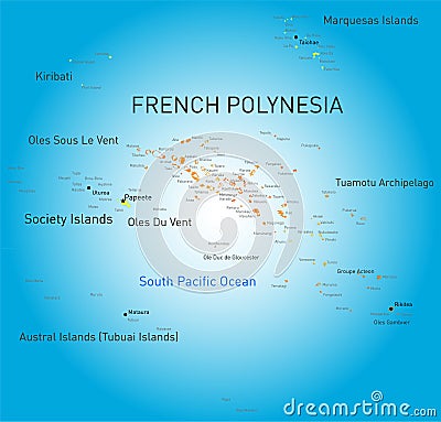 French Polynesia Vector Illustration