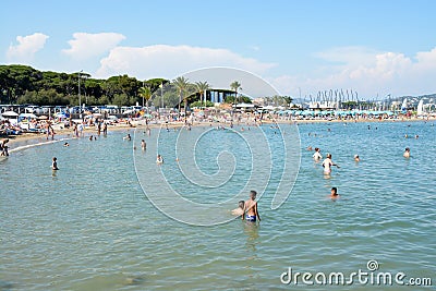 French Riviera beach Editorial Stock Photo