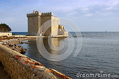 French Riviera, the Lerins Islands : fortified monastery of abbe Stock Photo