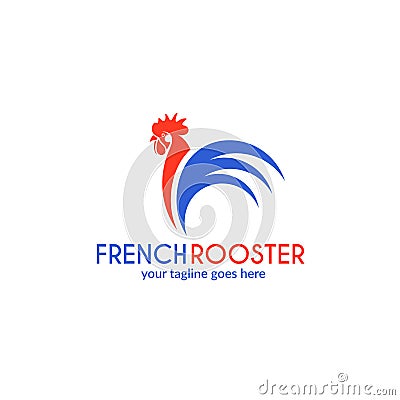 French rooster. Logo Vector Illustration