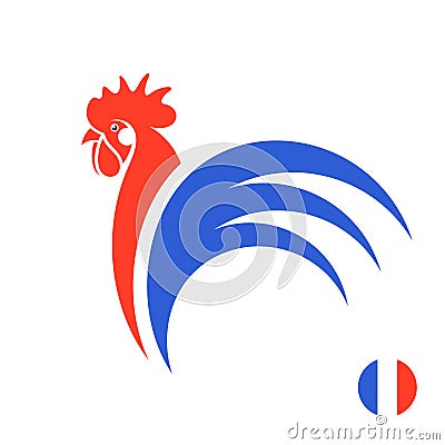 French rooster Vector Illustration