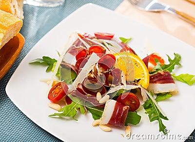 French salad Magret de canard seche closeup Stock Photo