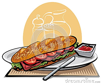 French sandwich Stock Photo