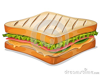 French Sandwich Icon Vector Illustration