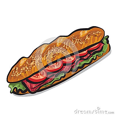 French sandwich Stock Photo