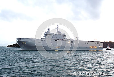 French ship Dixmude L9015 amphibious assault ship Editorial Stock Photo