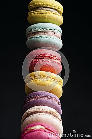 French macarons cake Colorful appearance Stock Photo