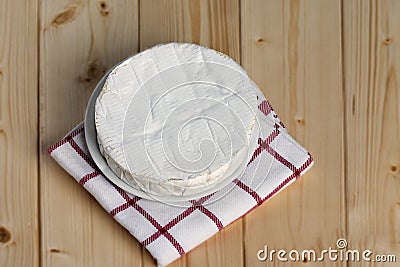 French soft cheese Coulommiers of the Brie family with a bloomy rind Stock Photo